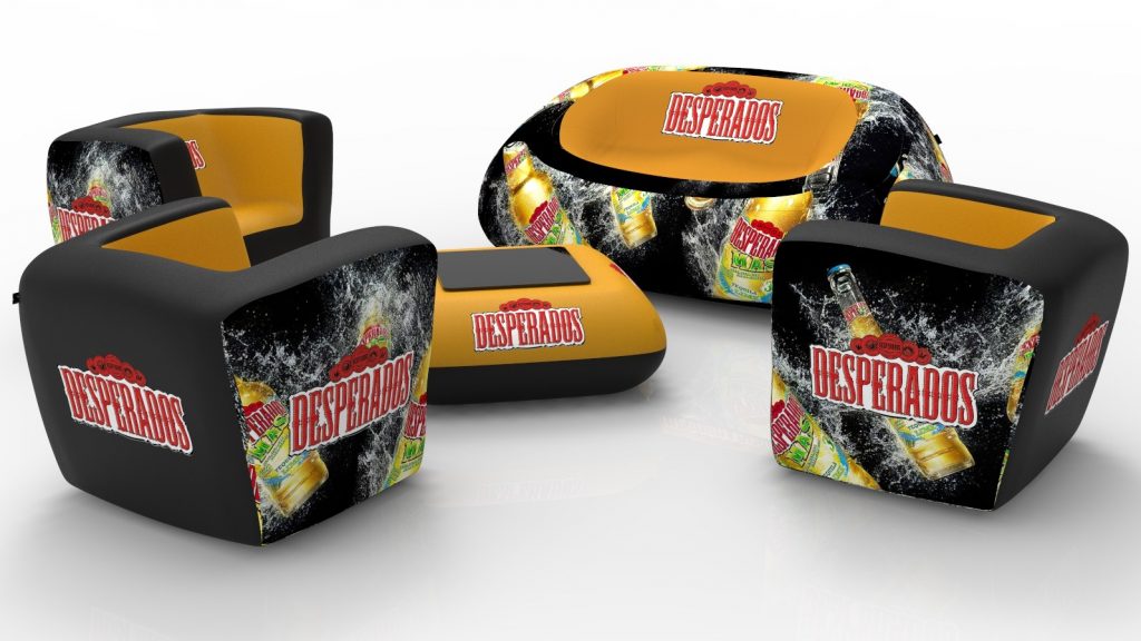 Inflatable furniture - Desperados inflatable sofa chair