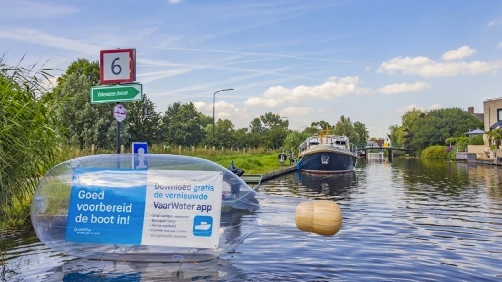 Inflatable fles voor Waternet