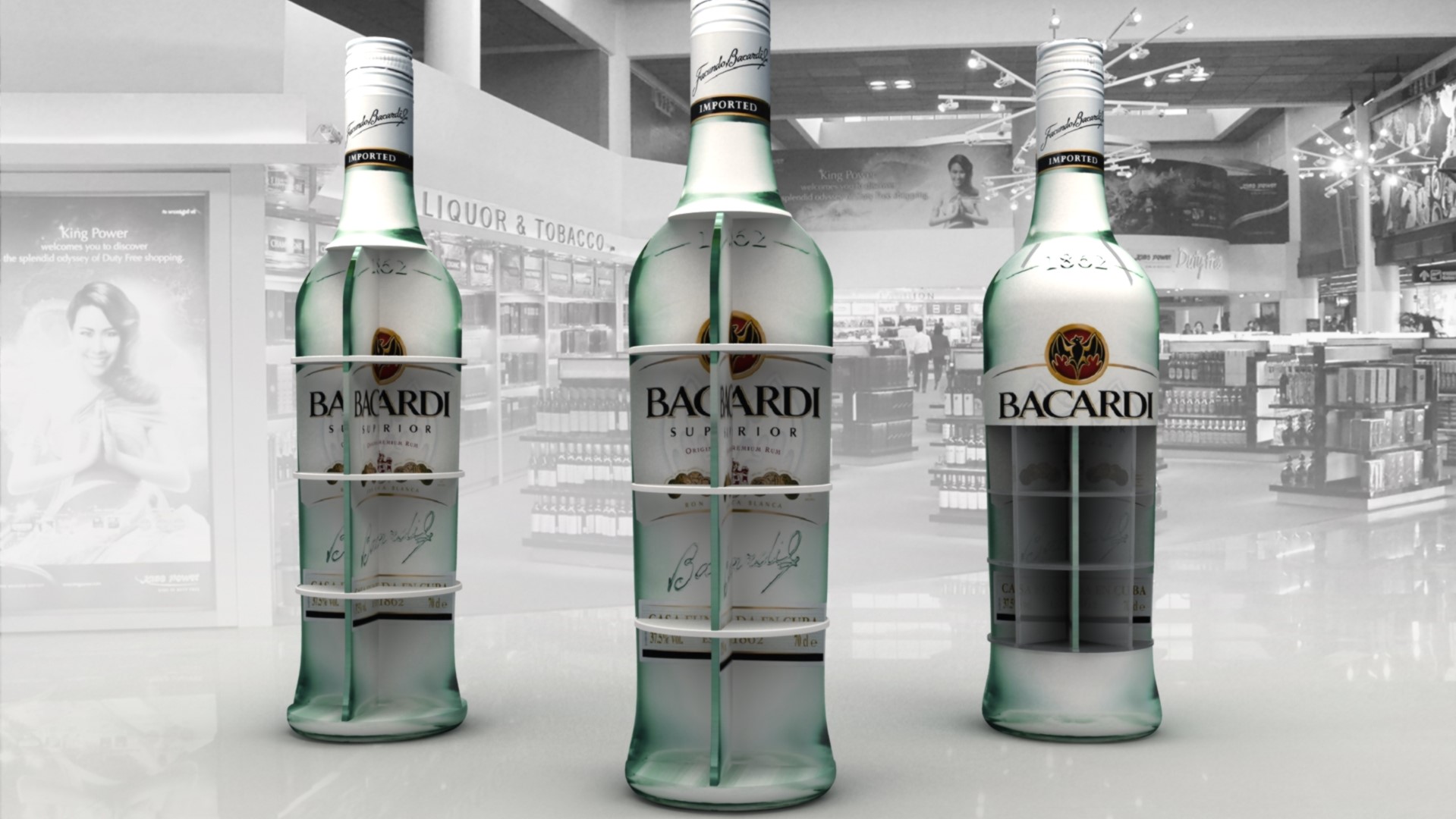 bacardi point of sale display
