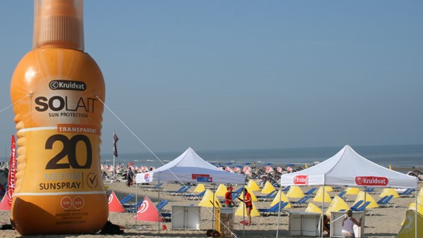 Opblaasbare zonnebrand fles publi air