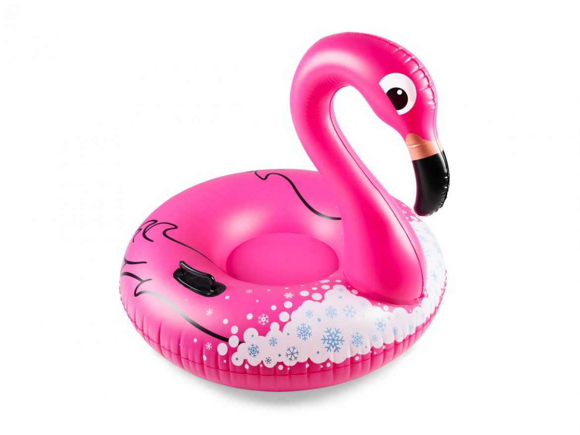 inflatable - snow - flamingo - winter- airboard - winteritems