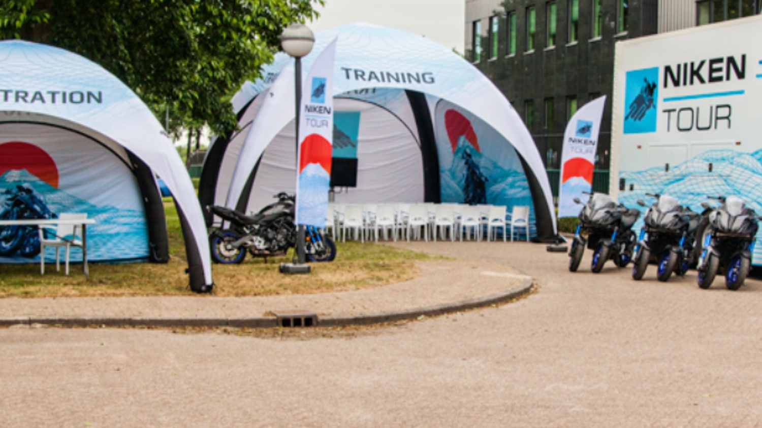 opblaasbare tenten - Niken Tour Yamaha - brand ativation