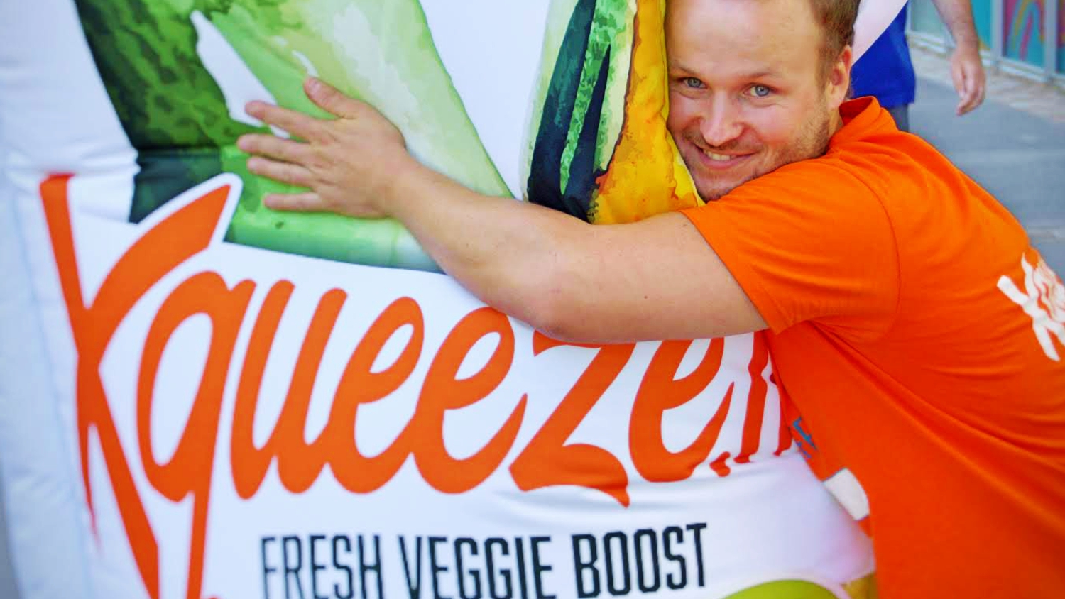 opblaasbare verpakking - Xqueeze me merk activatie